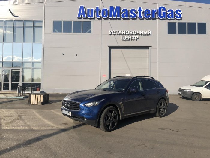 Установка ГБО на Infiniti FX37 2012г., ГБО 4 поколения, пропан LANDIRENZO (Италия), двигатель 3.7л. 6 цилиндров