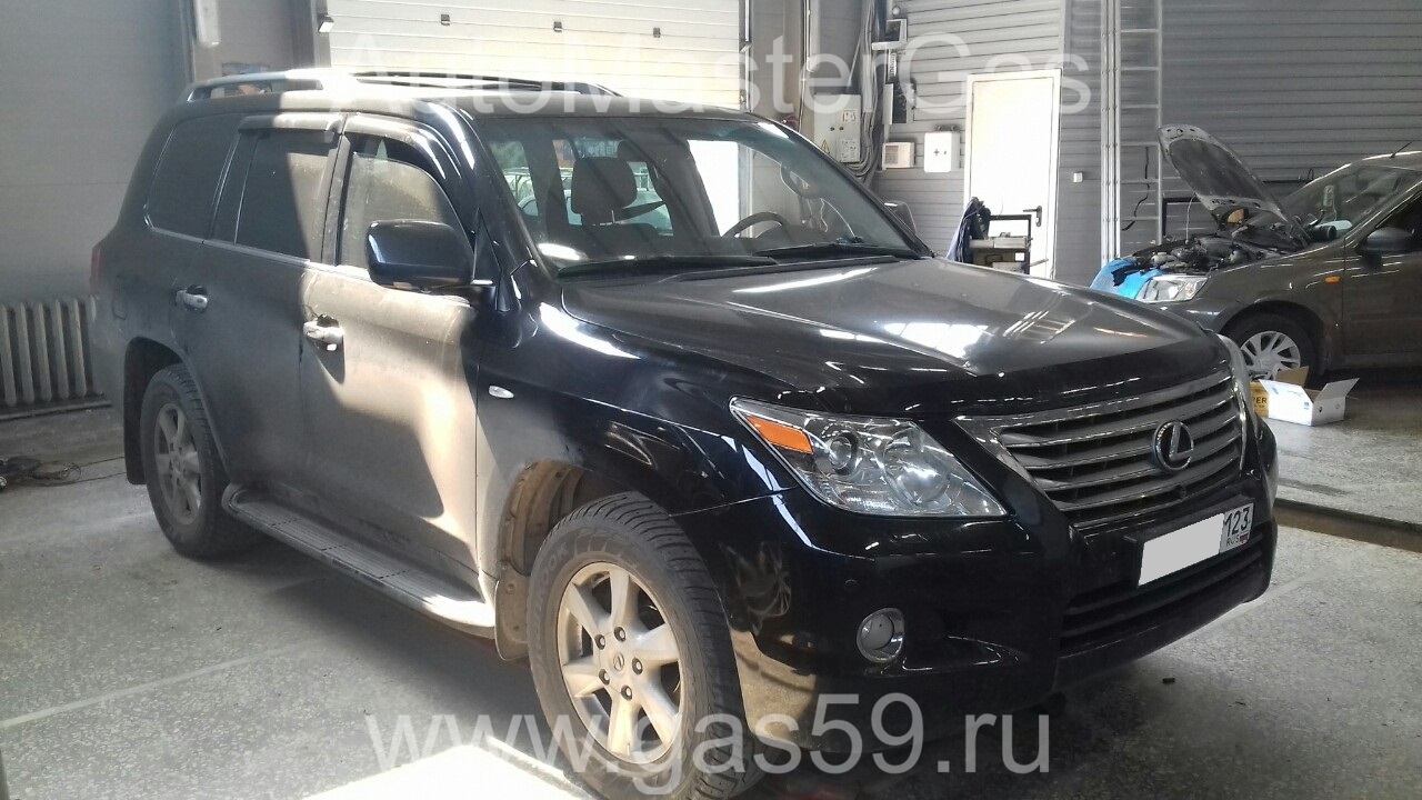 Установка ГБО на Lexus LX 570 2011г., ГБО 4 поколения, пропан LANDIRENZO (Италия), двигатель 5.7л. 8 цилиндров 367 л.с.