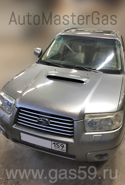 Установка ГБО на Subaru Forester 2007г, ГБО 4 поколения LANDIRENZO (Италия) с тороидальным баллоном на 53 л.