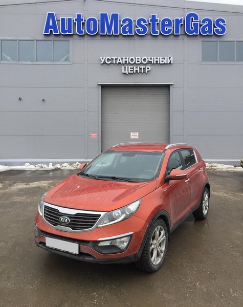 Установка ГБО на Kia Sportage 2004 г., ГБО 4 поколения, пропан 4SAVE (Польша), ДВС 2.0 л.  4 цилиндра