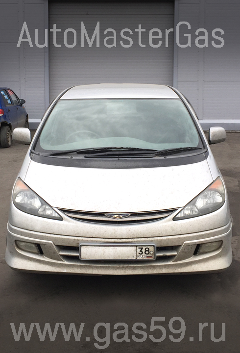 Установка метанового ГБО на Toyota Estima, ГБО 4 поколения LANDIRENZO (Италия), баллон цилиндрический на 110 л.