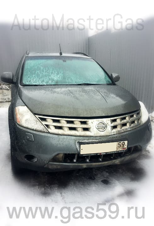 Установка ГБО на Nissan Murano 3.5, ГБО 4 поколения ROMANO CNG, с тороидальным баллоном на 53 литра.