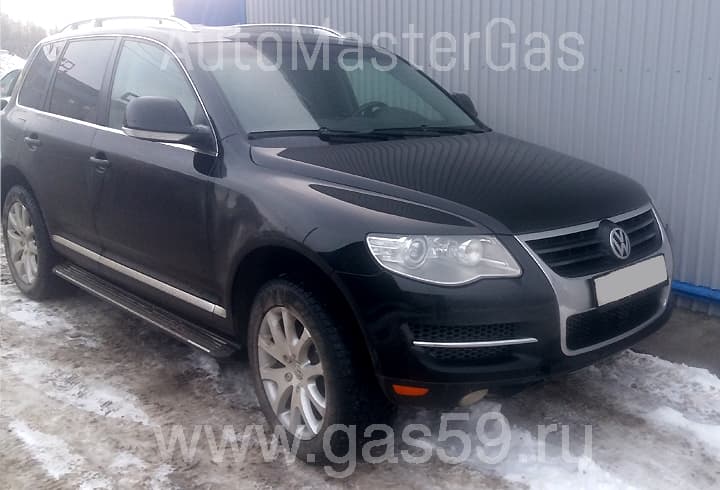 Установка ГБО метан на Volkswagen Touareg 3.6 FSI 4motion, ГБО 4 поколения ROMANO, с баллоном 100 литров ТИП 2 (25 куб.)