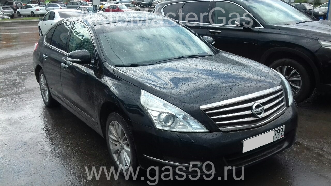 Установка ГБО на Nissan Teana 2011г., ГБО 4 поколения, пропан LANDIRENZO (Италия), двигатель 2.5л. 4 цилиндра