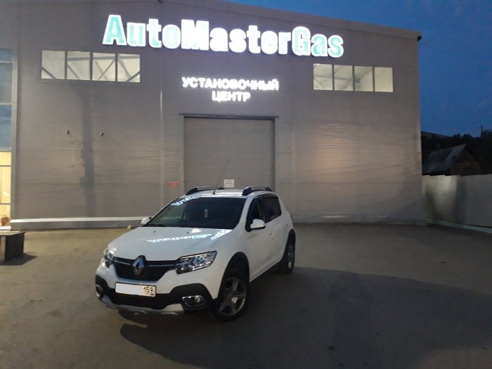 Установка ГБО на Renault Sandero 2019г., ГБО 4 поколения, метан LANDIRENZO (Италия), двигатель 1.6л. 4 цилиндра