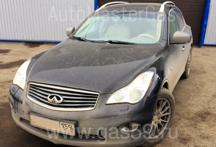 Установка ГБО на Infiniti ЕX35 3.5 , ГБО 4 поколения LandiRenzo EVO (Италия), с тороидальным баллоном 54 л.