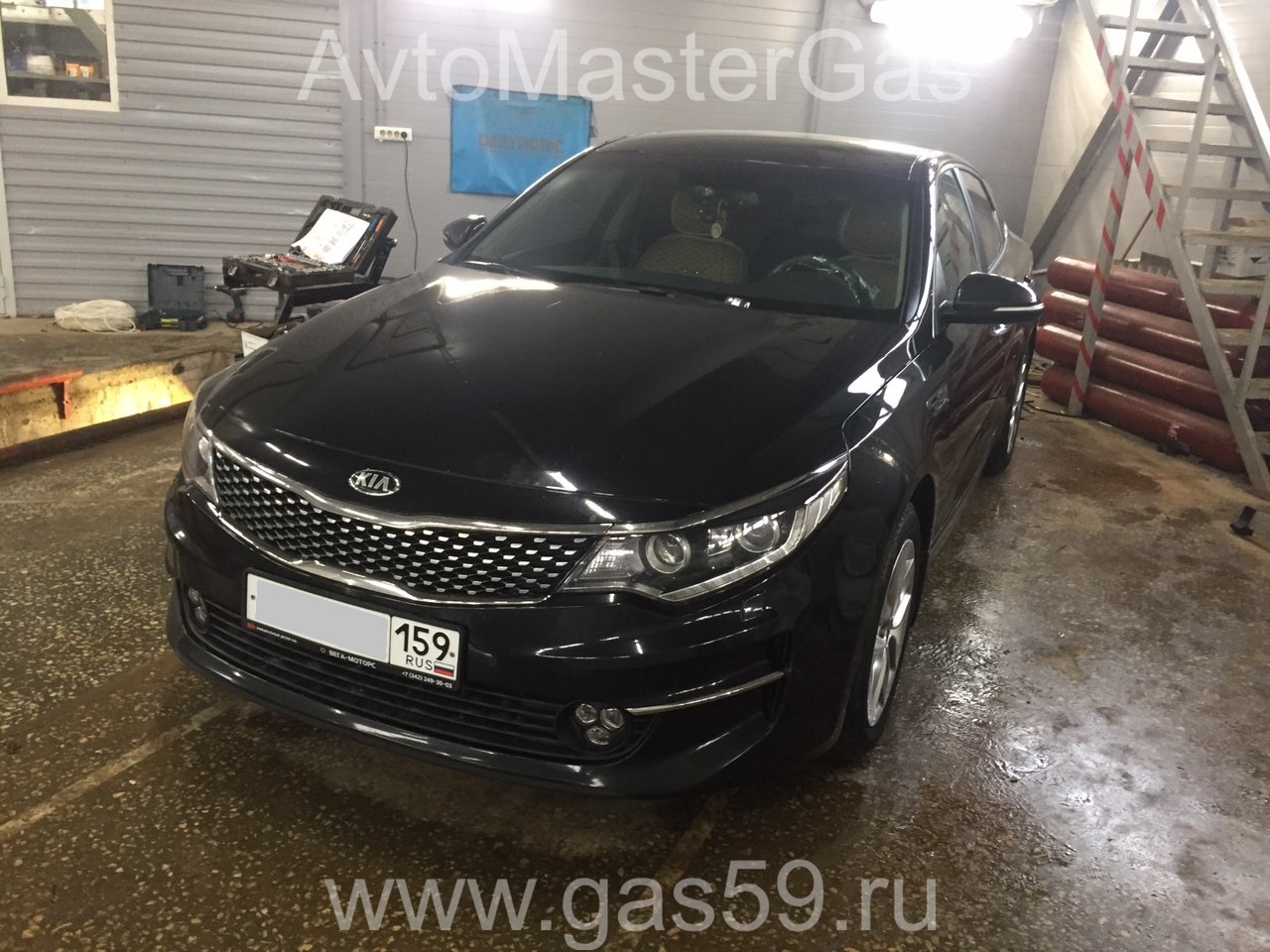 Установка ГБО на Kia Optima 2017г., ГБО 4 поколения, пропан Stag 400 (Польша), двигатель 2.4л. 4 цилиндра
