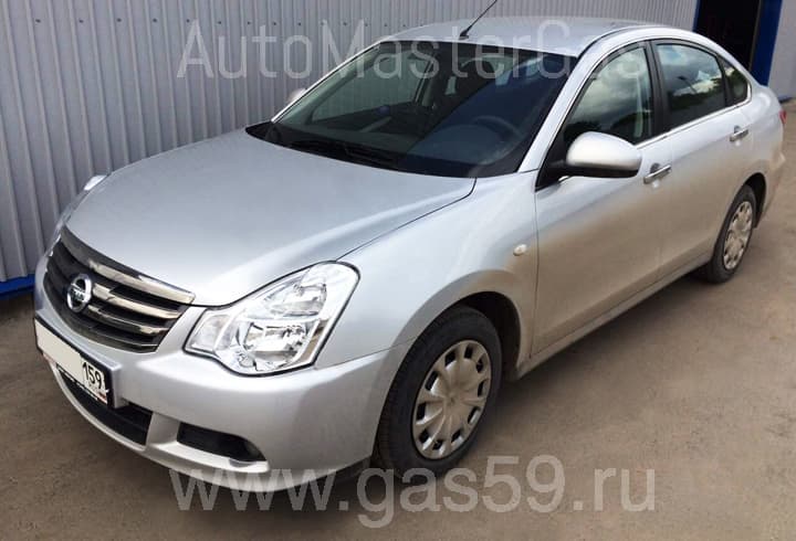 Установка ГБО на Nissan Almera 1.6, ГБО 4 поколения Landi Renzo, цилиндрический баллон на 60 л.