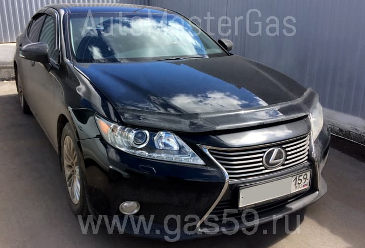 Установка ГБО на Lexus ES 250, ГБО 4 поколения LANDIRENZO, с цилиндрическим баллоном на 60 литров.